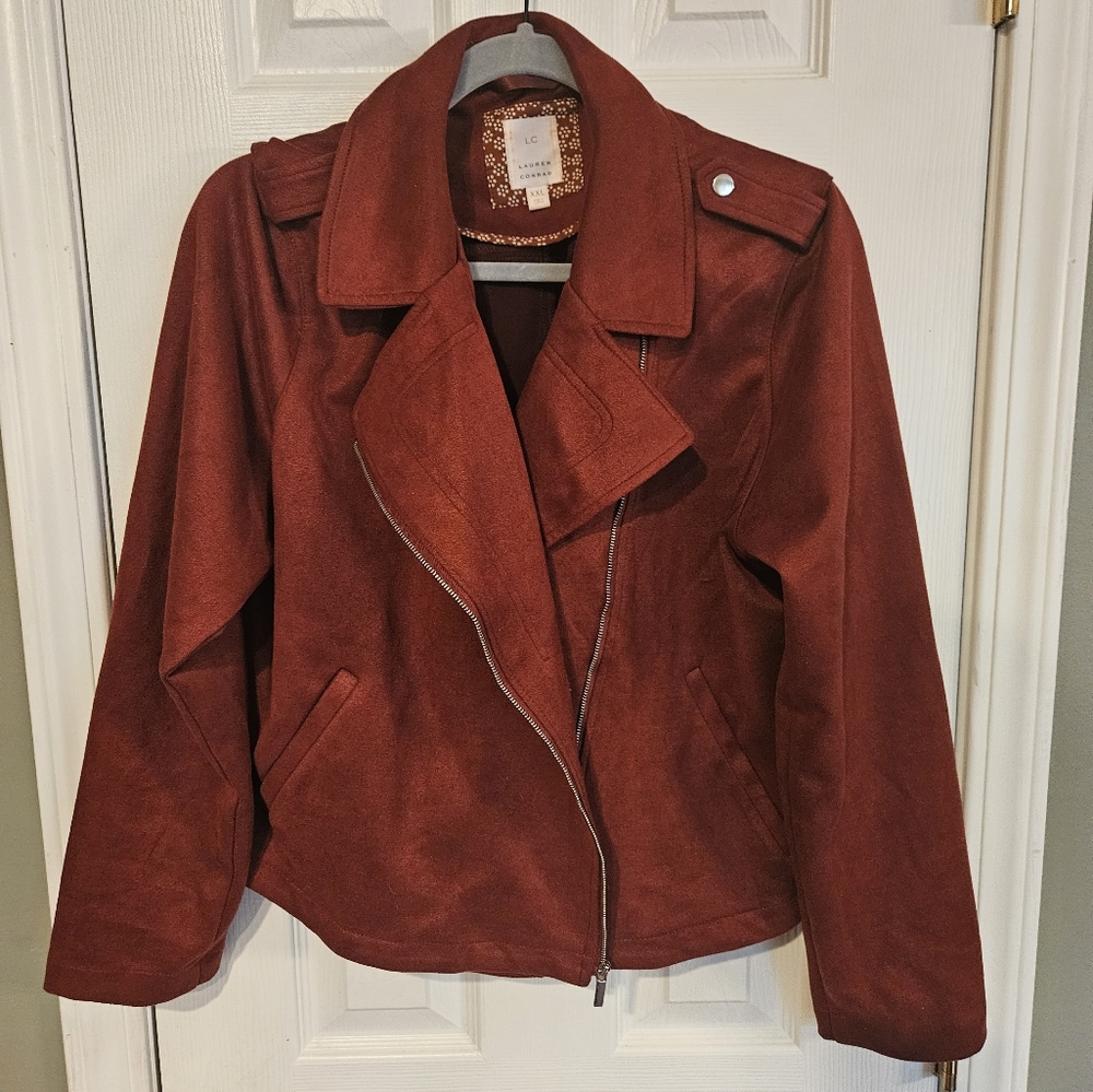 Lauren Conrad Faux Suede Moto Jacket